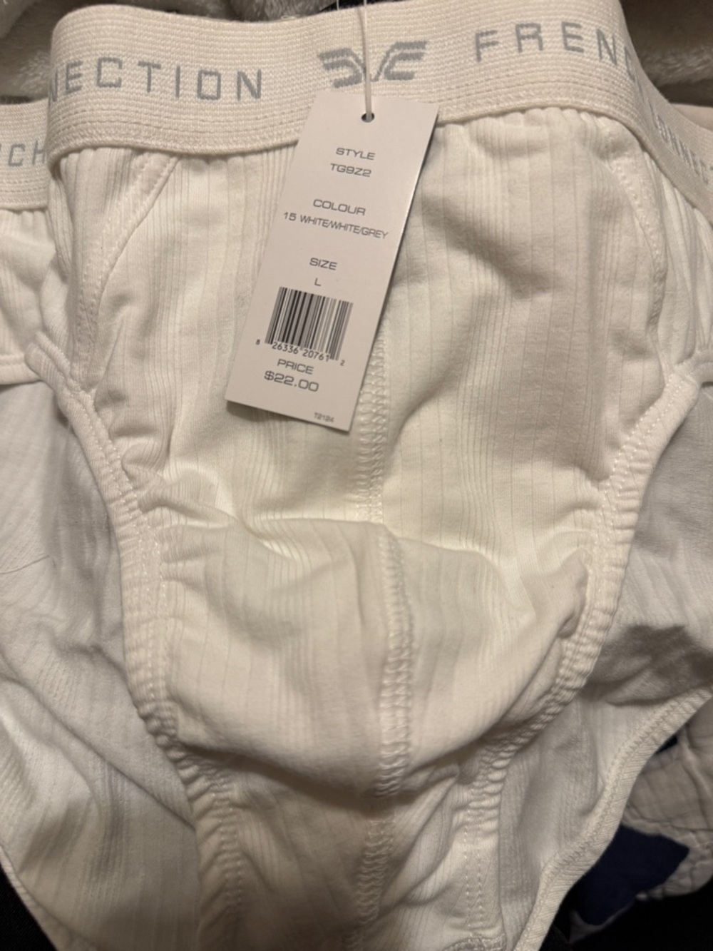 French connection mens large ribbed brief / NEW - Picture 3 of 3